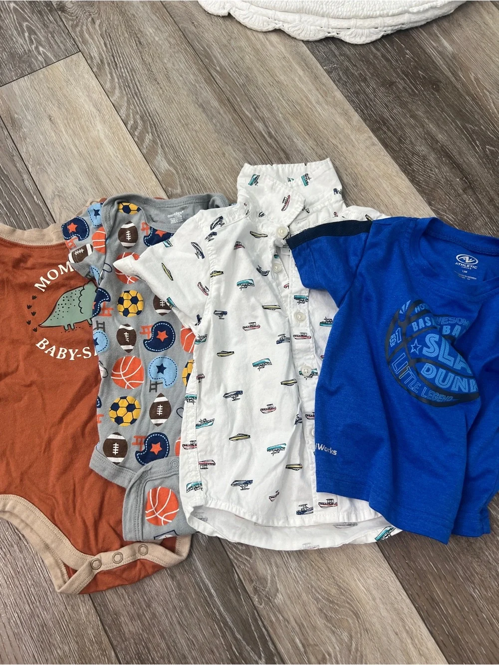 Bundle baby boy bodysuit button down active tee